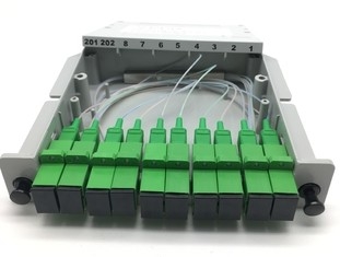 SC APC 연결기와 랙 탑재 가능하 카세트형 분배기 2x8